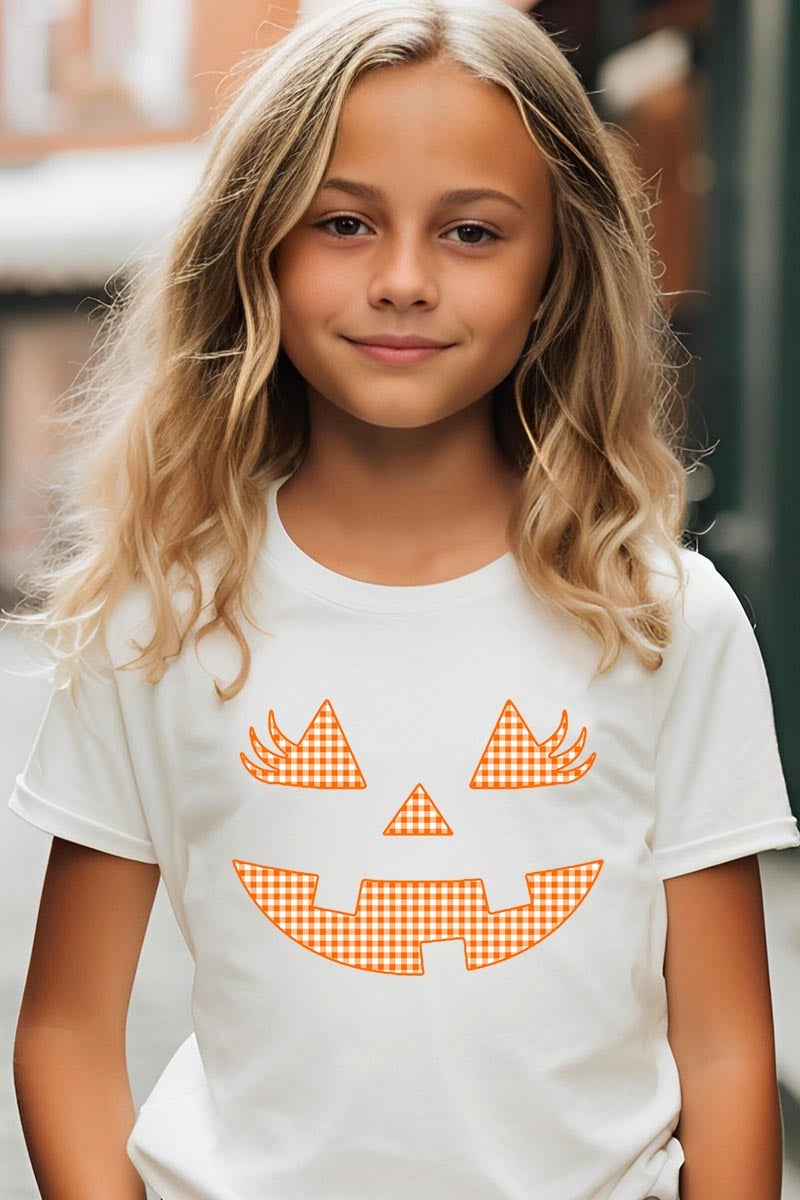 US3001Y-E3148Z Cute Pumpkin Halloween Kids Graphic Tee $11