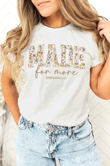 US3001P-E3068 Made for More Faith Graphic Plus Tee $16