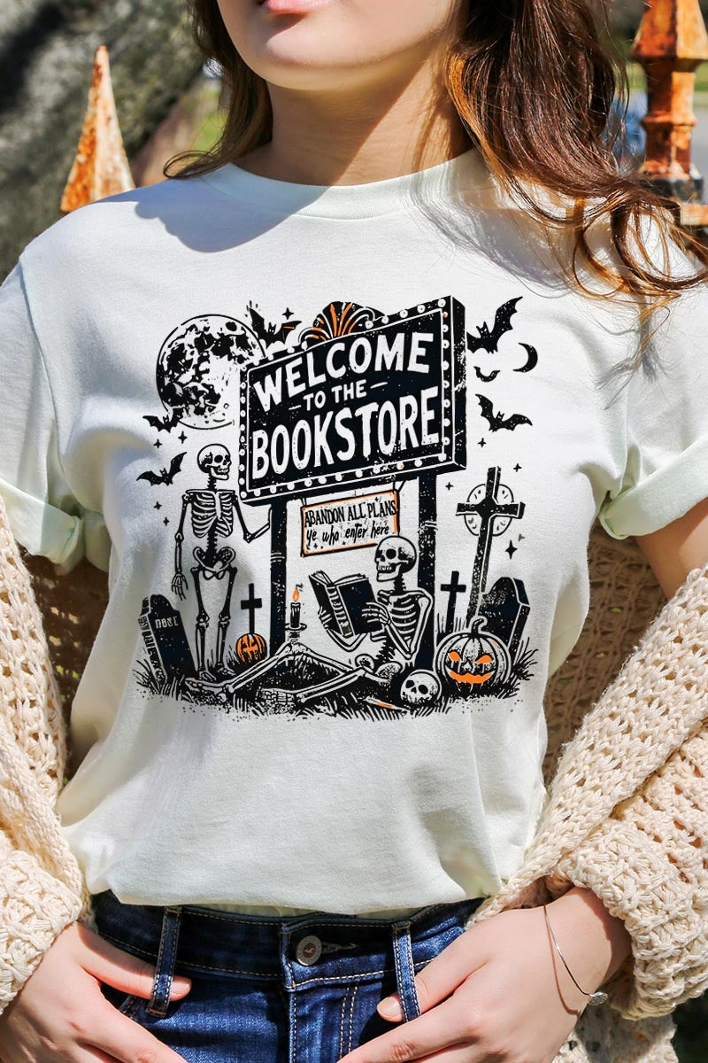 US3001P-E3122 Bookstore Halloween Graphic Plus Tee $16