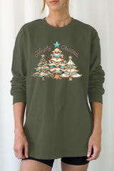 UL240-E3185 Howdy Christmas Graphic Long Sleeve Tee $13.75