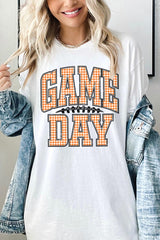 5000P-E3129 Orange Gingham Game Day Plus Heavy Cotton Tee $12.75