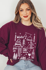 UL180-E3188 Ski Doodle Graphic Sweatshirt $20