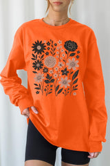 UL240-E3178 Fall Floral Garden Graphic Long Sleeve Tee $13.75