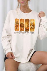 UL240P-E3169 Give Thanks To The Lord Graphic Plus Long Sleeve Tee $17