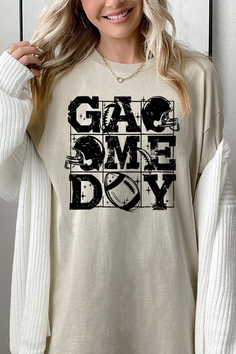 5000P-E3073 Distressed Game Day Graphic Plus Heavy Cotton Tee $12.75