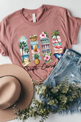 US3001-E3061SC South Carolina State Brushstroke Graphic Tee $12.5