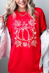 5000-E3162 Fall Pumpkin Graphic Heavy Cotton Tee $9