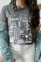 US3001-E3188 Ski Doodle Graphic Tee $12.5
