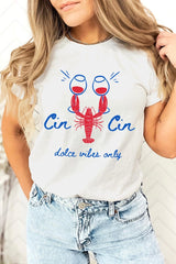 US3001P-E3069 Cin Cin Lobster Celebration Graphic Plus Tee $16