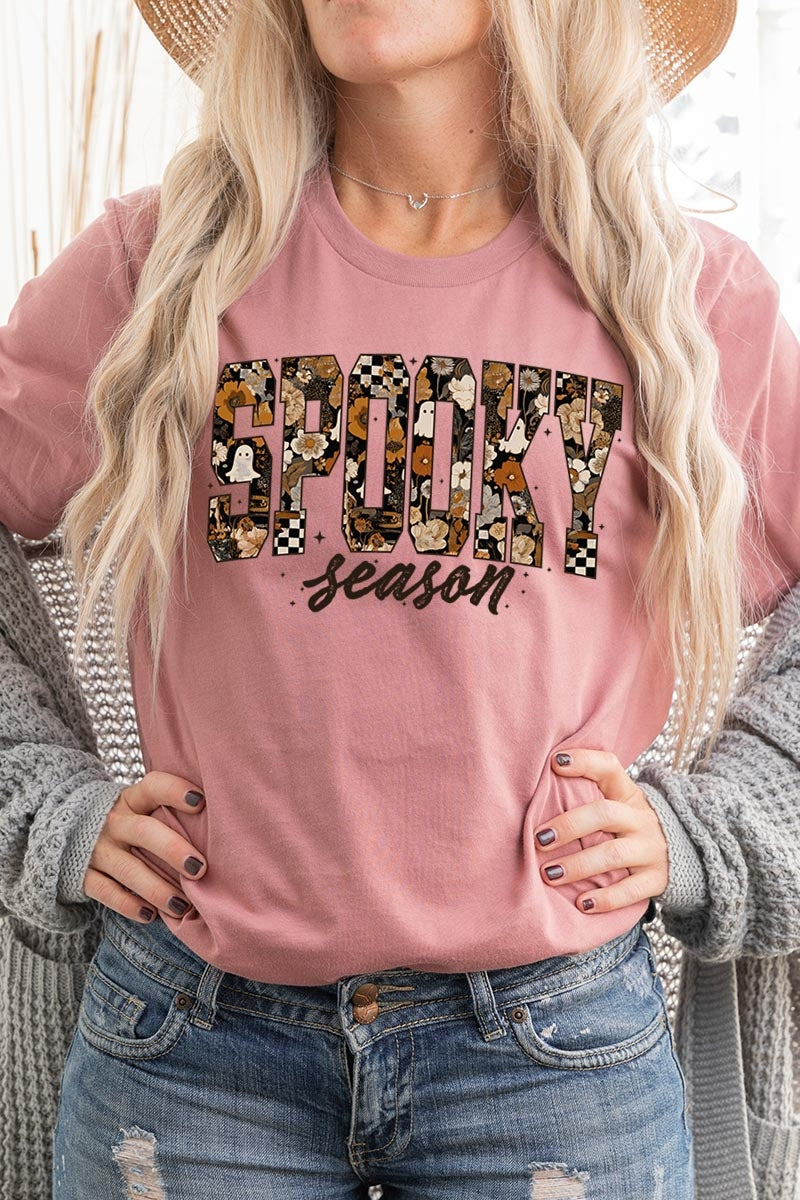 US3001P-E3105 Spooky Season Halloween Graphic Plus Tee $16