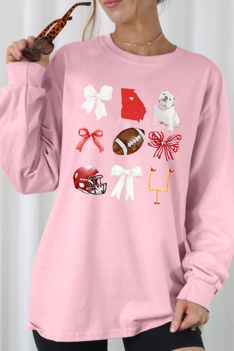 UL240P-E3080 Georgia Football Graphic Plus Long Sleeve Tee $17