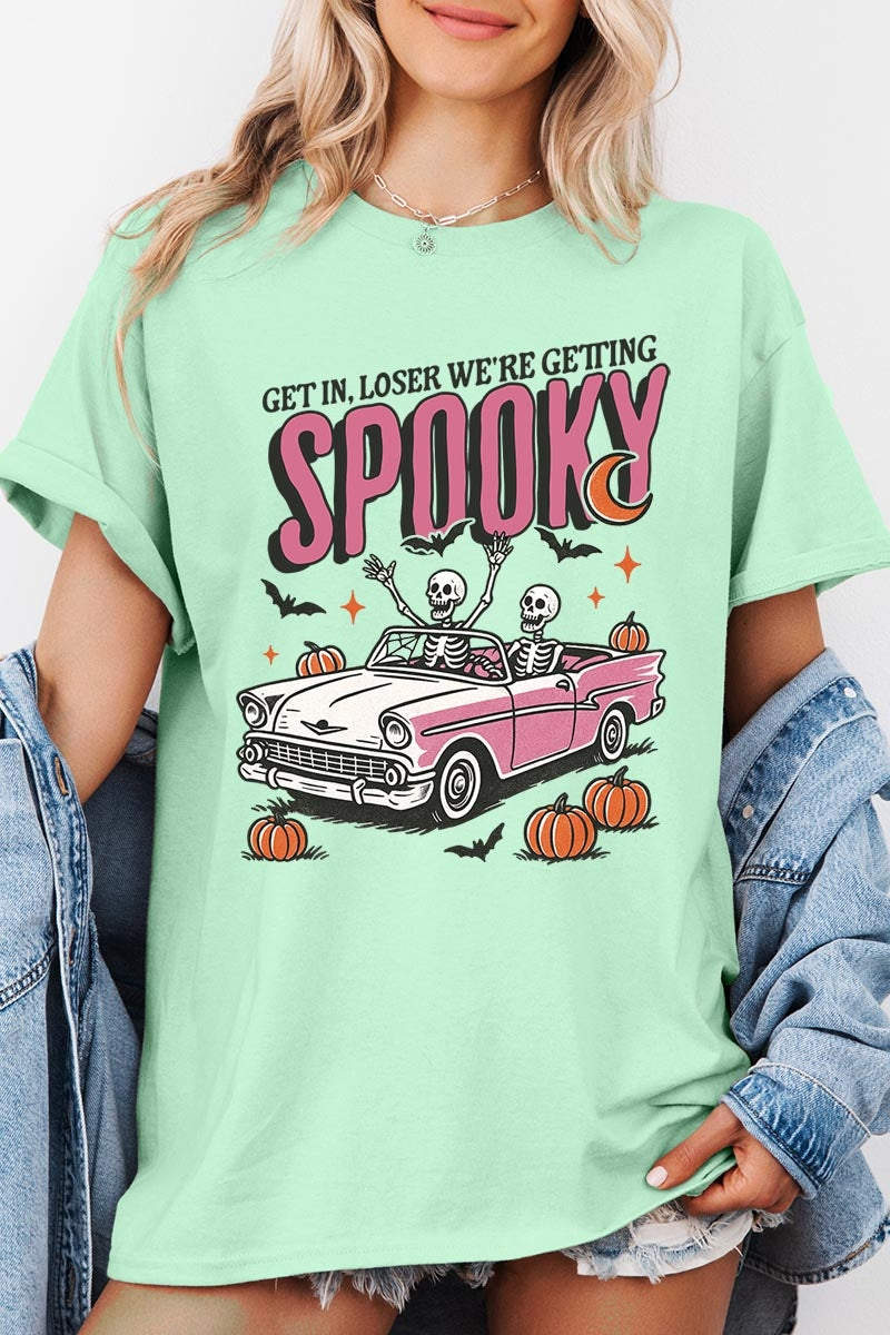 5000-E3142 Spooky Skeleton Graphic Heavy Cotton Tee $9