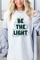 5000P-E3202 Be the Light Christmas Graphic Plus Heavy Cotton Tee $12.75
