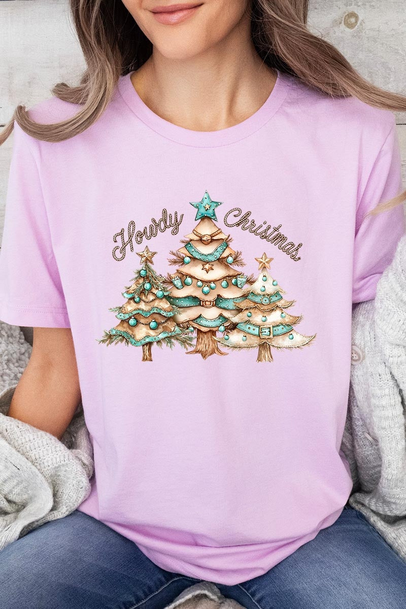 US3001-E3185 Howdy Christmas Graphic Tee $12.5