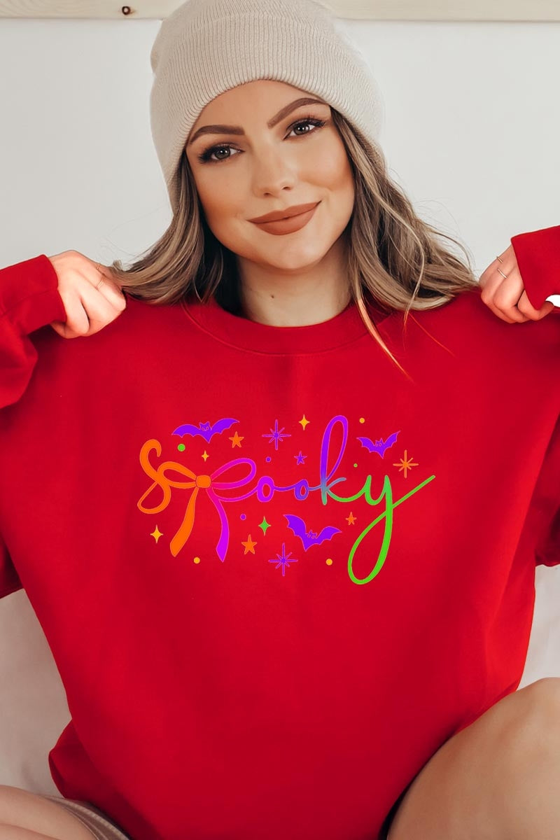 UL180-E3109 Spooky Halloween Graphic Sweatshirt $20