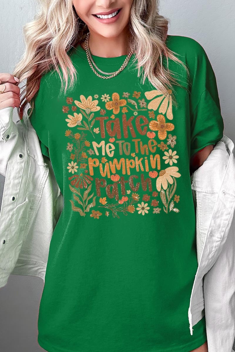 5000P-E3136 Take Me To The Pumpkin Patch Plus Heavy Cotton Tee $12.75