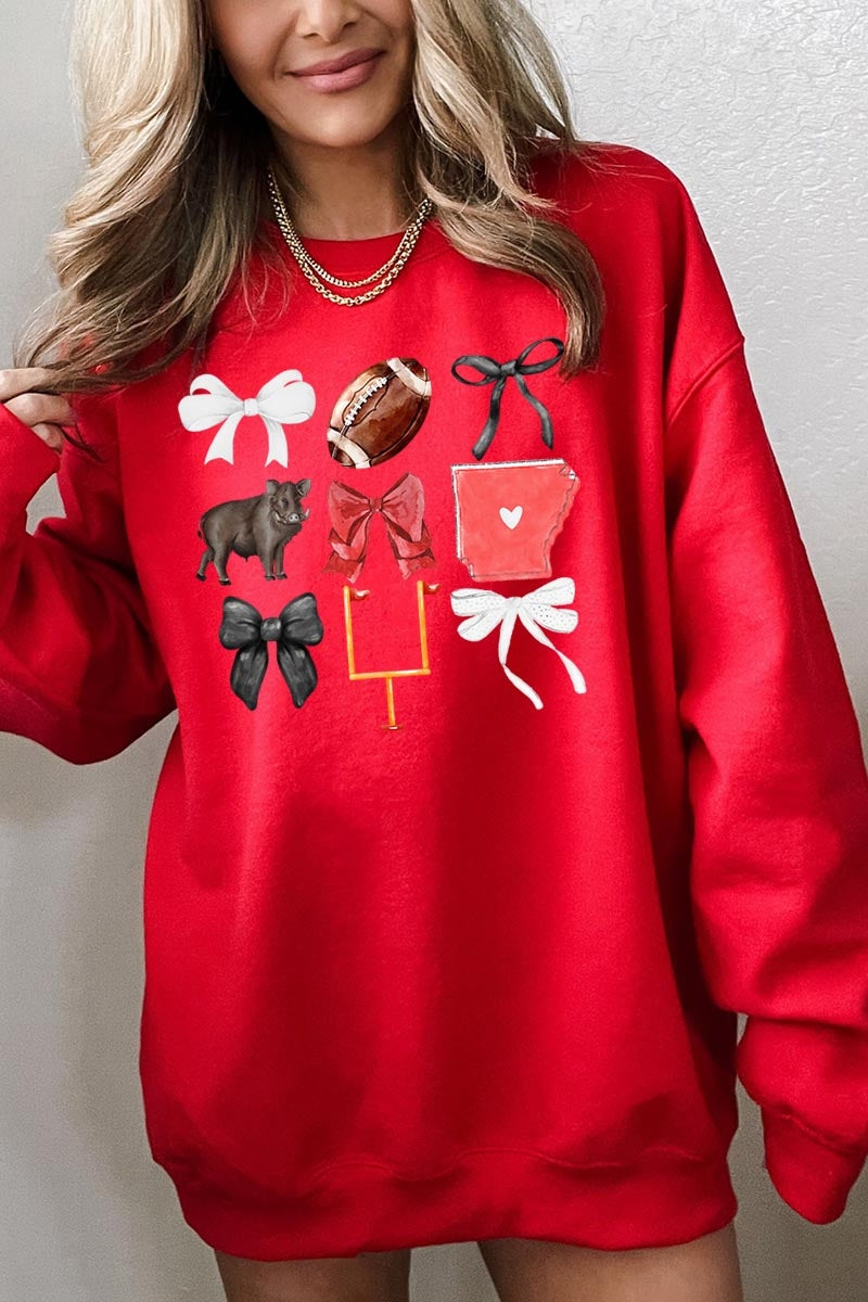 UL180-E3077 Arkansas Football Graphic Sweatshirt $20
