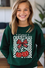UL180B-E3196Z Cherry Ornament Christmas Kids Graphic Sweatshirt $20