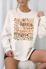 UL240-E3136 Take Me To The Pumpkin Patch Long Sleeve Tee $13.75