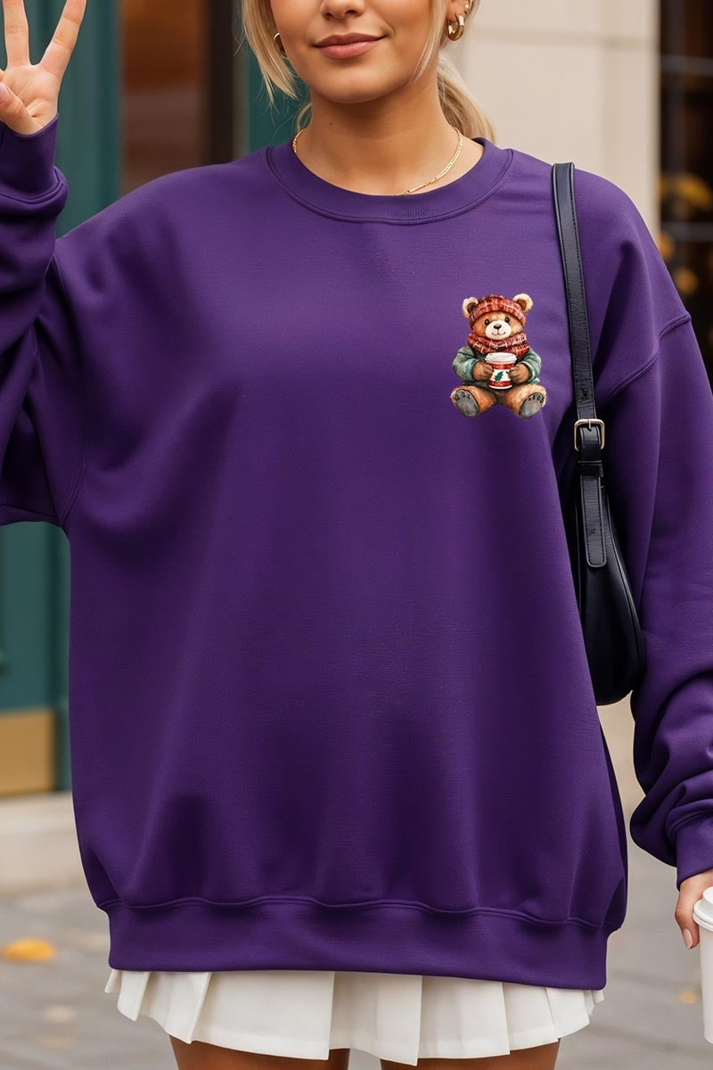 UL180-E3175 Christmas bear Graphic Sweatshirt $20