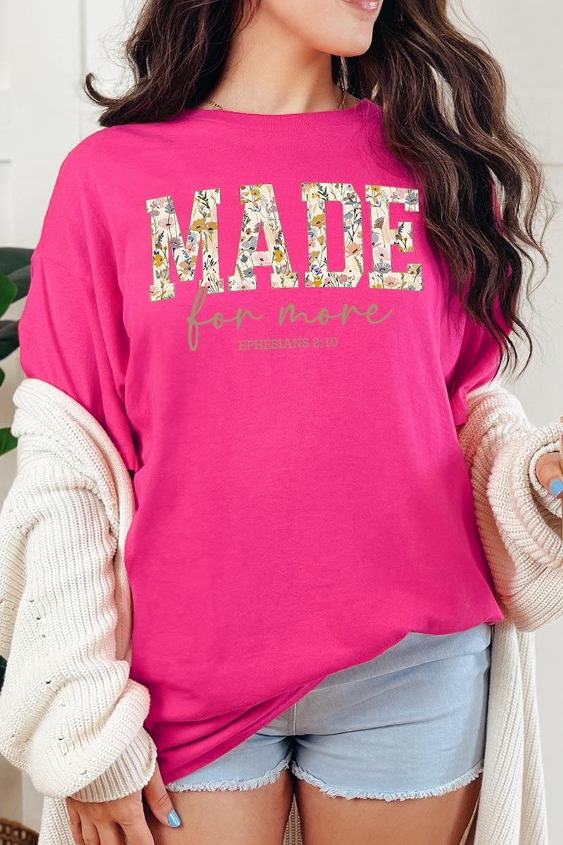 5000P-E3068 Made for More Faith Graphic Plus Heavy Cotton Tee $12.75