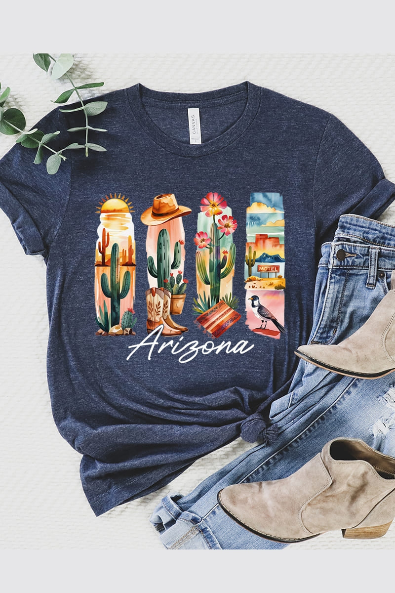 US3001-E3061AZ Arizona State Brushstroke Graphic Tee $12.5
