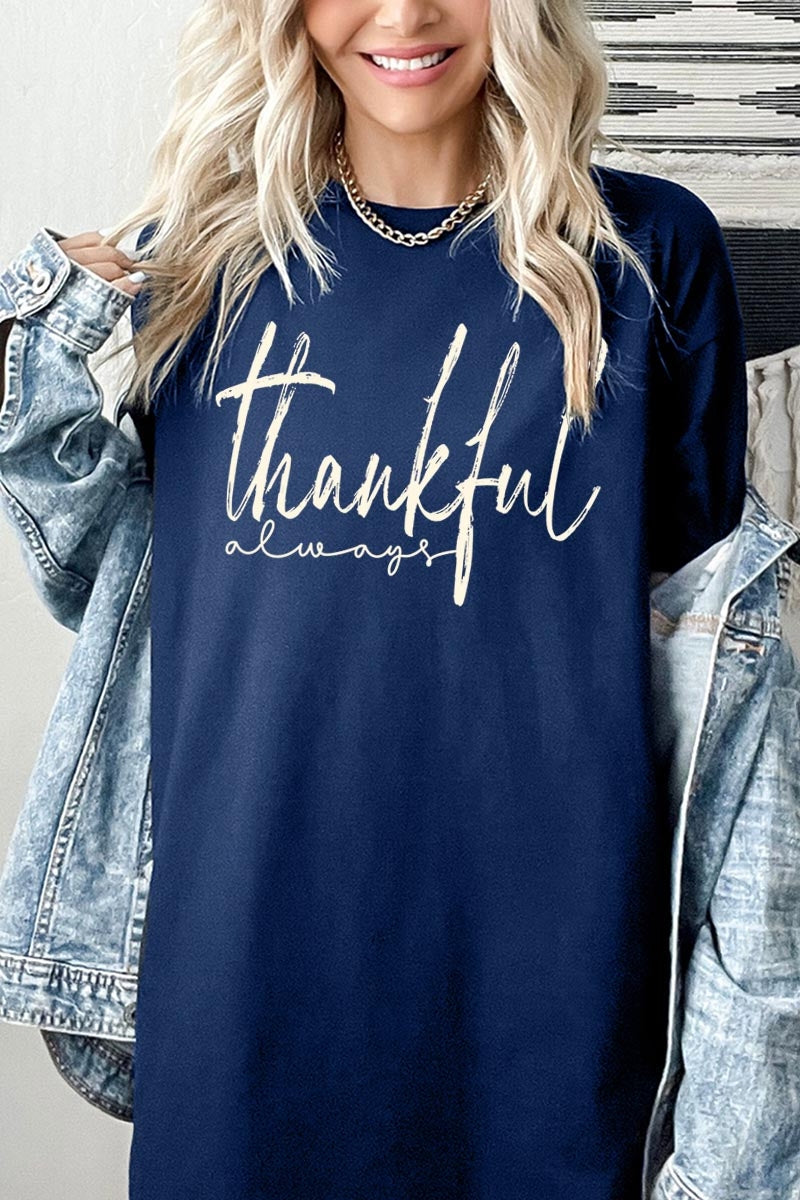 5000-E3170 Thankful Graphic Heavy Cotton Tee $9