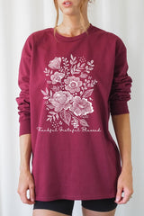 UL240-E3155 Neutral Thanksgiving Graphic Long Sleeve Tee $13.75