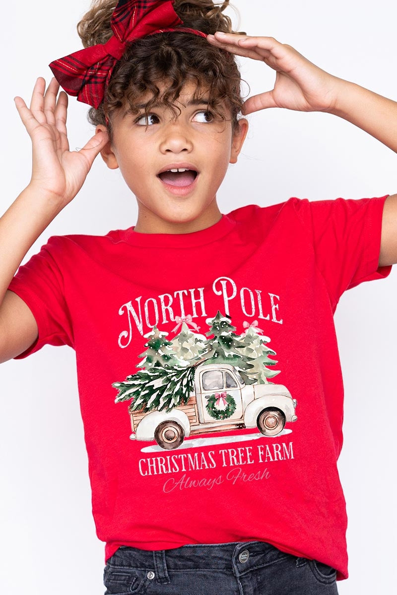 US3001Y-E3174Z North Pole Christmas Kids Graphic Tee $11