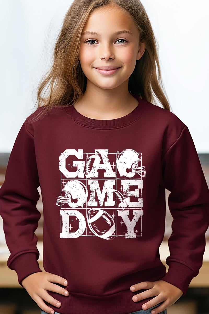 UL180B-E3073Z Distressed Game Day Kids Graphic Sweatshirt $20