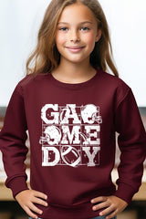 UL180B-E3073Z Distressed Game Day Kids Graphic Sweatshirt $20