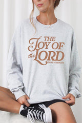 UL240P-E3179 Joy of the Lord Graphic Plus Long Sleeve Tee $17