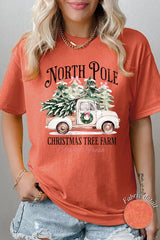 5000P-E3174 North Pole Christmas Graphic Plus Heavy Cotton Tee $12.75