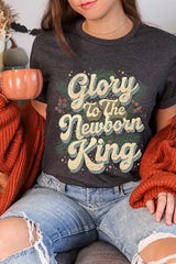 US3001P-E3220 Glory to the Newborn King Graphic Plus Tee $16