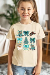 US3001Y-E3180Z Western Christmas Kids Graphic Tee $11