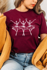 US3001-E3156 Halloween Ballerina Graphic Tee $12.5