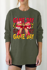 UL240P-E3091 Red Yellow Football Bow Plus Long Sleeve Tee $17