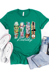 US3001P-E3061KY Kentucky State Brushstroke Graphic Plus Tee $16