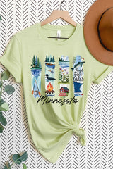 US3001-E3061MN Minnesota State Brushstroke Graphic Tee $12.5