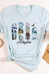 US3001P-E3061AK Alaska State Brushstroke Graphic Plus Tee $16