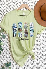 US3001-E3061AK Alaska State Brushstroke Graphic Tee $12.5