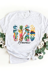 US3001-E3061HI Hawaii State Brushstroke Graphic Tee $12.5