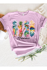 US3001P-E3061HI Hawaii State Brushstroke Graphic Plus Tee $16