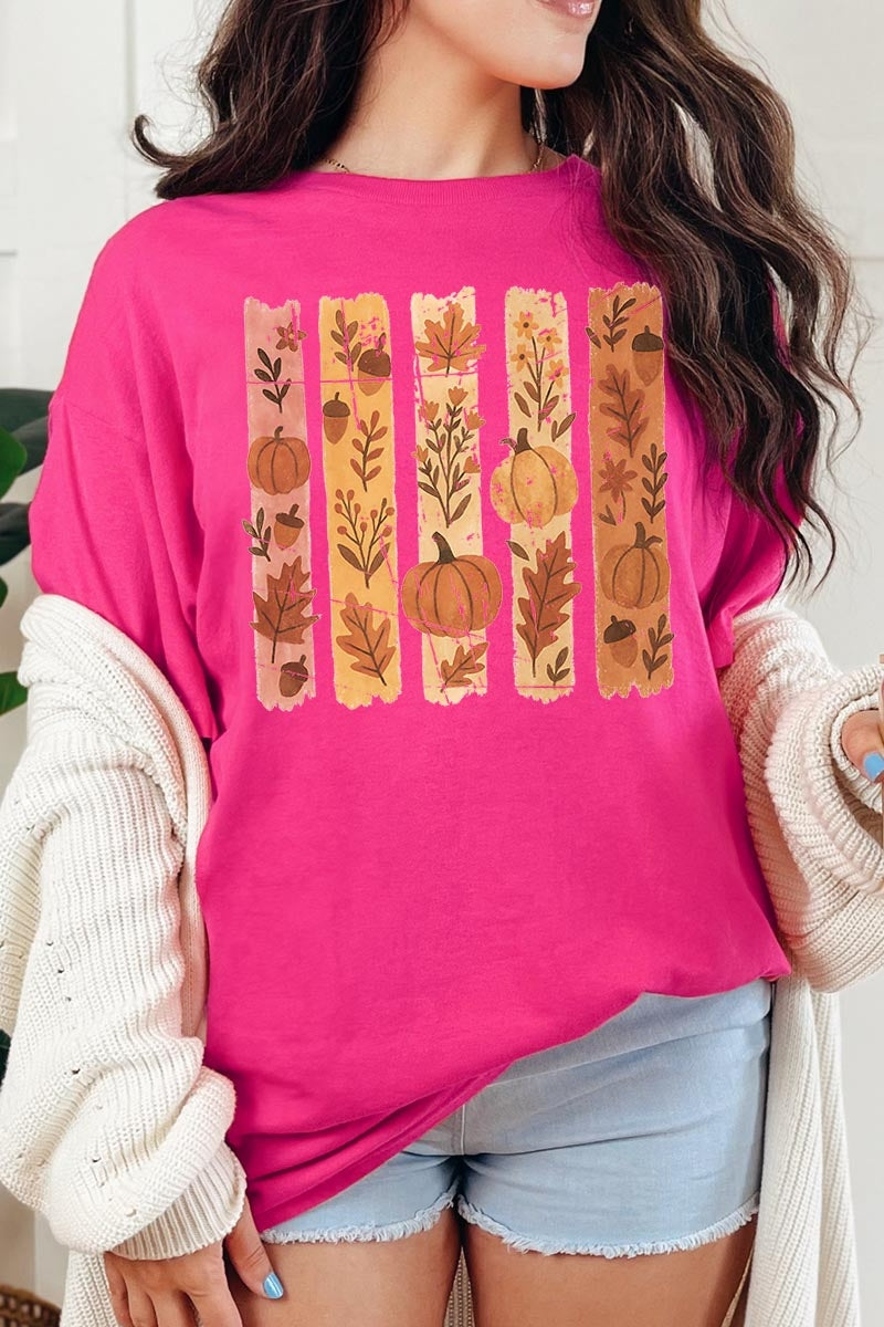 5000-E3110 Brushstroke Boho Fall Graphic Heavy Cotton Tee $9
