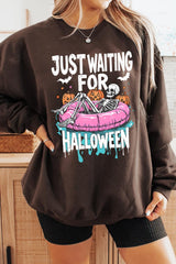 UL180P-E3138 Just Waiting For Halloween Graphic Plus Sweatshirt $25