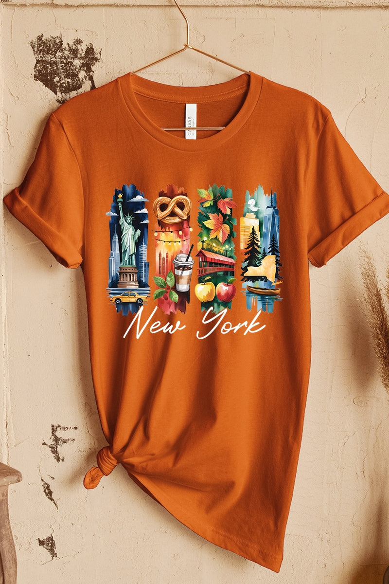 US3001-E3061NY New York State Brushstroke Graphic Tee $12.5