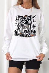 UL240-E3122 Bookstore Halloween Graphic Long Sleeve Tee $13.75