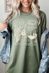 5000-E3097 Cowgirl Country Music Graphic Heavy Cotton Tee $9