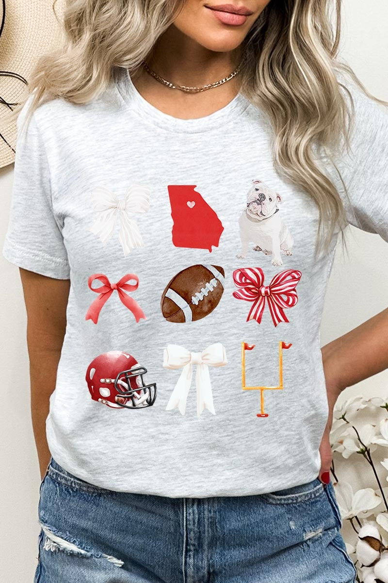 US3001P-E3080 Georgia Football Graphic Plus Tee $16