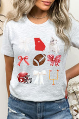 US3001-E3080 Georgia Football Graphic Tee $12.5